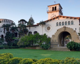 Santa Barbara Court House por Dan Merkel Fotografía Imprimir Póster Lienzo o Papel Arte Fotografía Fotografía de Naturaleza Fotos California