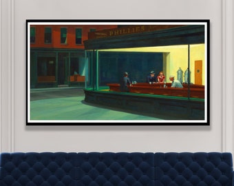 Edward Hopper Night Window Vintage Wall Art Poster Print Picture Giclee Artwork