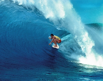Vintage Surf Print Surfing Decor, Dan Merkel Photo, Hawaii, Surfers, Beach Decor, Surfer Gift, Wall Art Poster Fotografía Waves