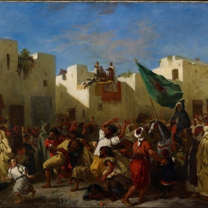 The Fanatics of Tangier Eugene Delacroix Art Reproduction Print Oil Painting High Quality Wall Decor Home Decoration Canvas Art Poster