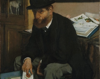 Reproducción de arte de Edgar Degas: Los coleccionistas de grabados, pintura al óleo, decoración de pared de alta calidad, decoración del hogar, póster artístico en lienzo