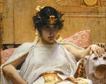 Cleopatra By John William Waterhouse Art Reproduction Print Oil Painting High Quality Wall Decor Home Decoration Canvas Art Poster Art