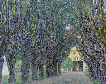 Allee at Schloss Kammer (1910) Gustav Klimt Reproduction Print Canvas Paper Print Painting Famous Paintings Home Decor Wall Art Living Room
