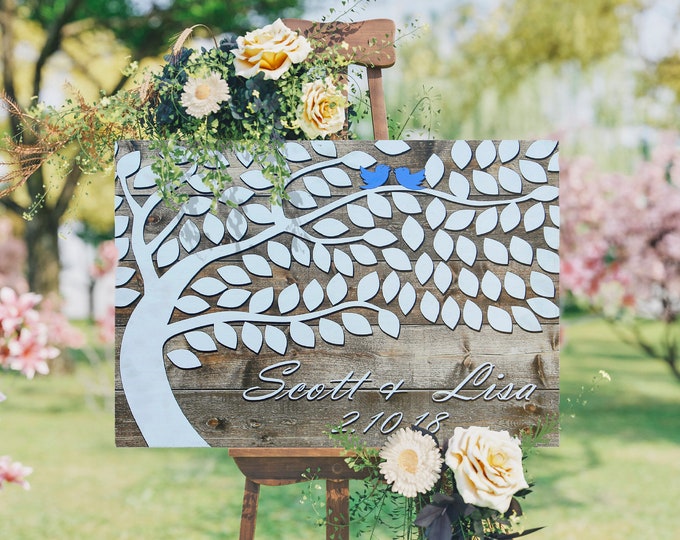 Rustic Wedding Guest Book Alternative Guest Book Wedding - Etsy