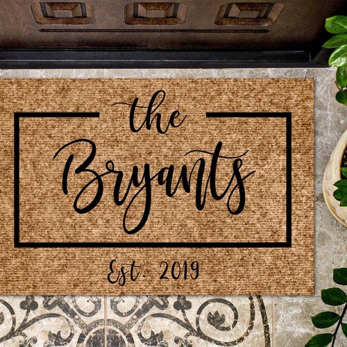 Personalized Doormat Custom Doormat Housewarming Gift Etsy