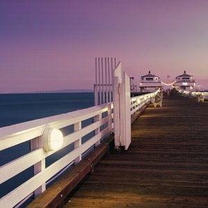 Malibu Pier, Malibu por Dan Merkel Fotografía panorámica Imprimir Póster Lienzo o Papel Arte Fotografía Fotografía Fotos California