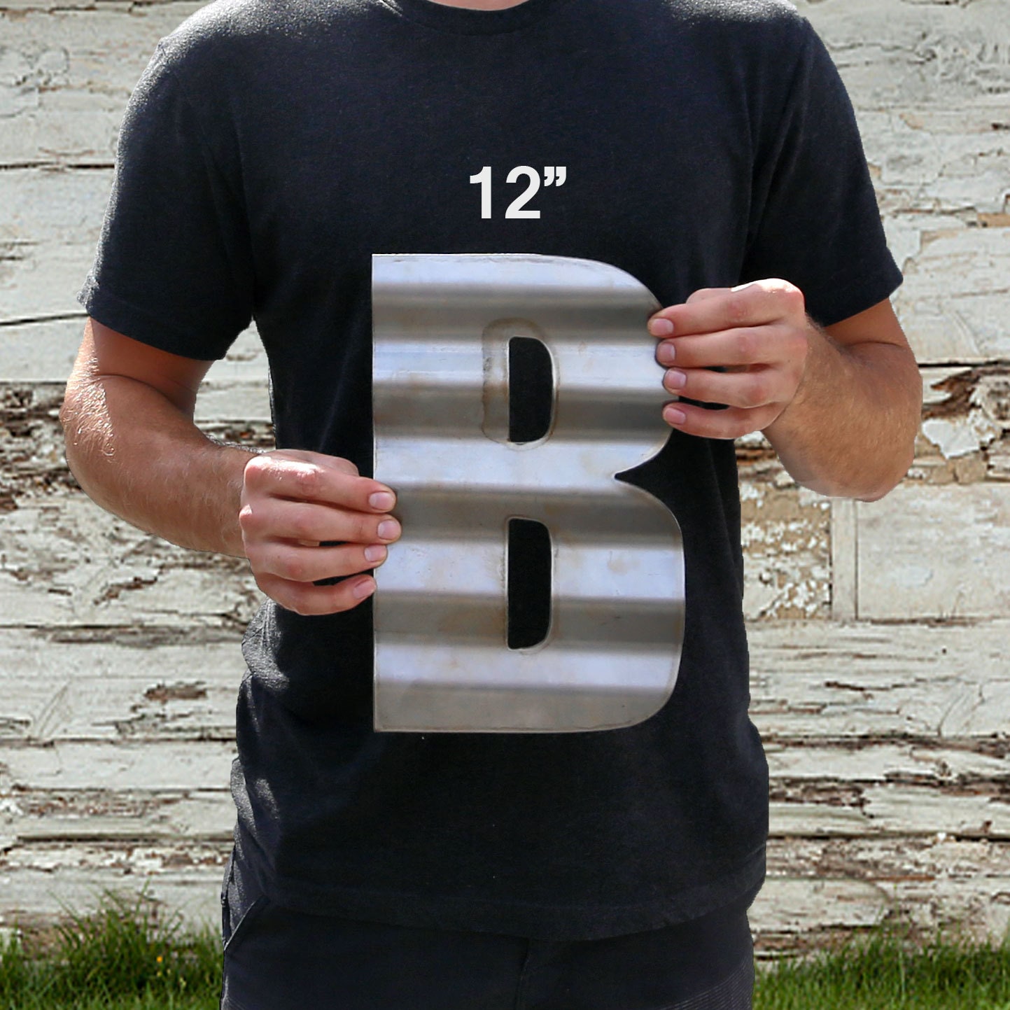 CORRUGATED Letter 12" 18" 24" Farmhouse Washroom Rustic Metal Letters or Numbers CORRUGATED Letter 12" 18" 24" Farmhouse Washroom Rustic Metal Letters or Numbers