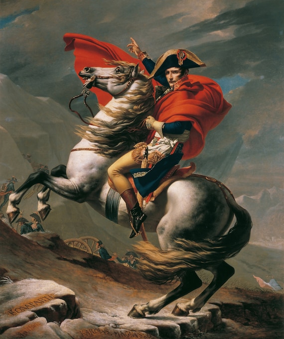 NAPOLEON at the Great St. Bernard by Jacques-louis David Poster
