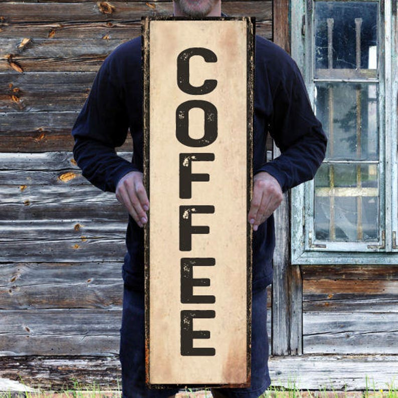 Coffee Sign Business or Home Vertical OR Horizontal Custom Etsy