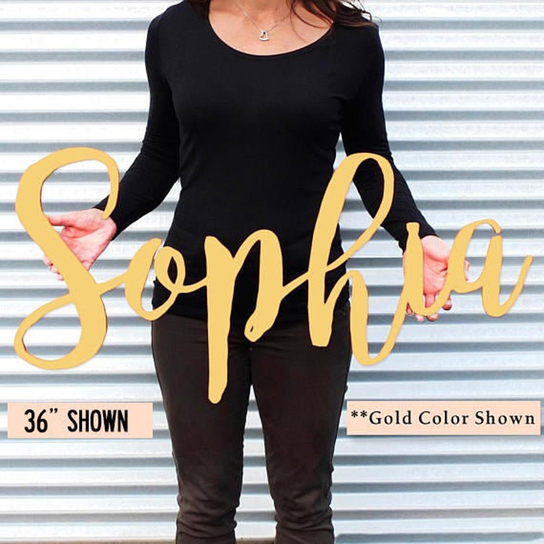 Personalized Childrens Wood Wall Decal Girls Name Wall Decal Nursery