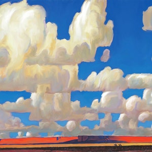 CLOUD WORLD by Maynard Dixon Reproduction Print, Southwest Art Western Art, Cowboy Artistry, Western Wall Art, American Artist Poster Prints image 3