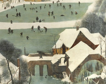 ピーテル・ブリューゲル（父）による「雪の中の狩人」の絵画、北方