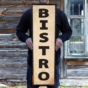 Handcrafted Vintage Bistro AluminumSign (36&quot;x10&quot;) PSS00030 Antique Bistro Home Decor Gift Mom&#39;s Kitchen Retro Bistro Tin Sign