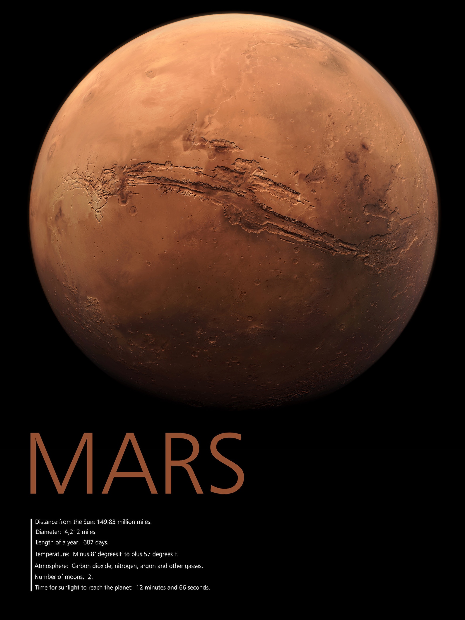 MARS Space Planet Poster Nature Art Print Modern Minimalist | Etsy