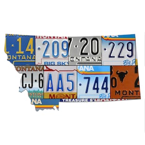 MONTANA Nummernschild Plasma Cut Map Zeichen, BIG SKY Country Metallschild Wandkunst Garage Kunst Rustikales Schild Patriotisches Zeichen Weihnachtsgeschenk