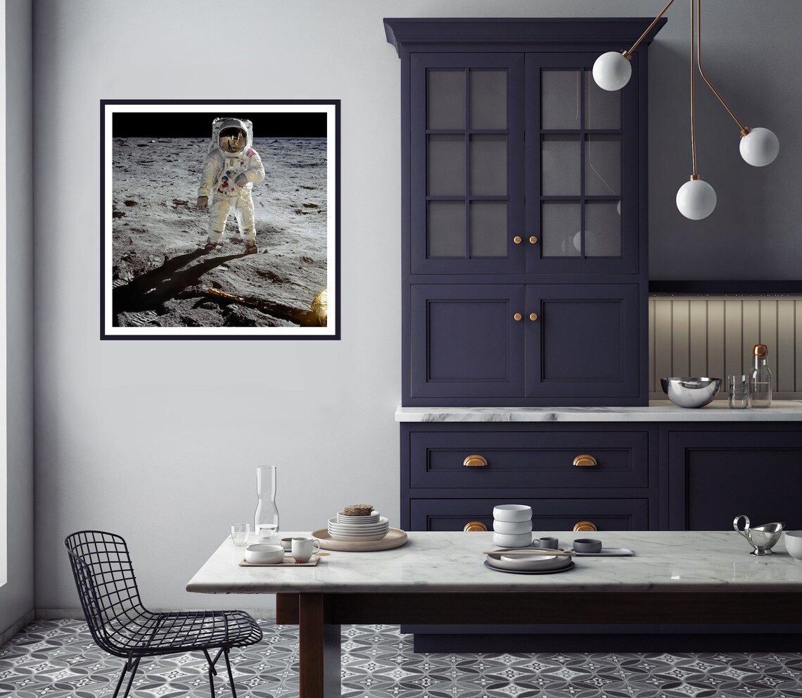 NASA Apollo 11 Astronaut Moon Print Nasa Wall Art Canvas Paper Print ...