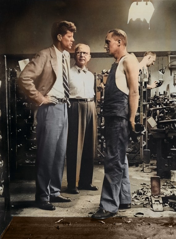 1959 Senator JOHN F KENNEDY Campaigning for President Photo Print