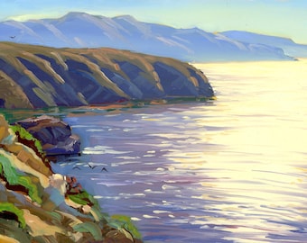 Harbor Sparkle Noviembre 2023 por Chris Potter Santa Bárbara Lienzo Papel Impresión Arte de pared Pintura para el hogar Arte Pintura al óleo 805 Pinturas