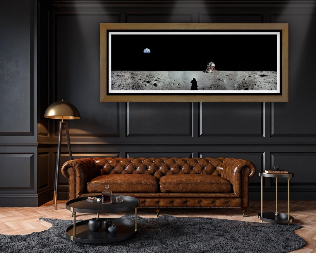 NASA Apollo 11 Lunar Module Panorama, NO TEXT Moon Landing Exploration ...