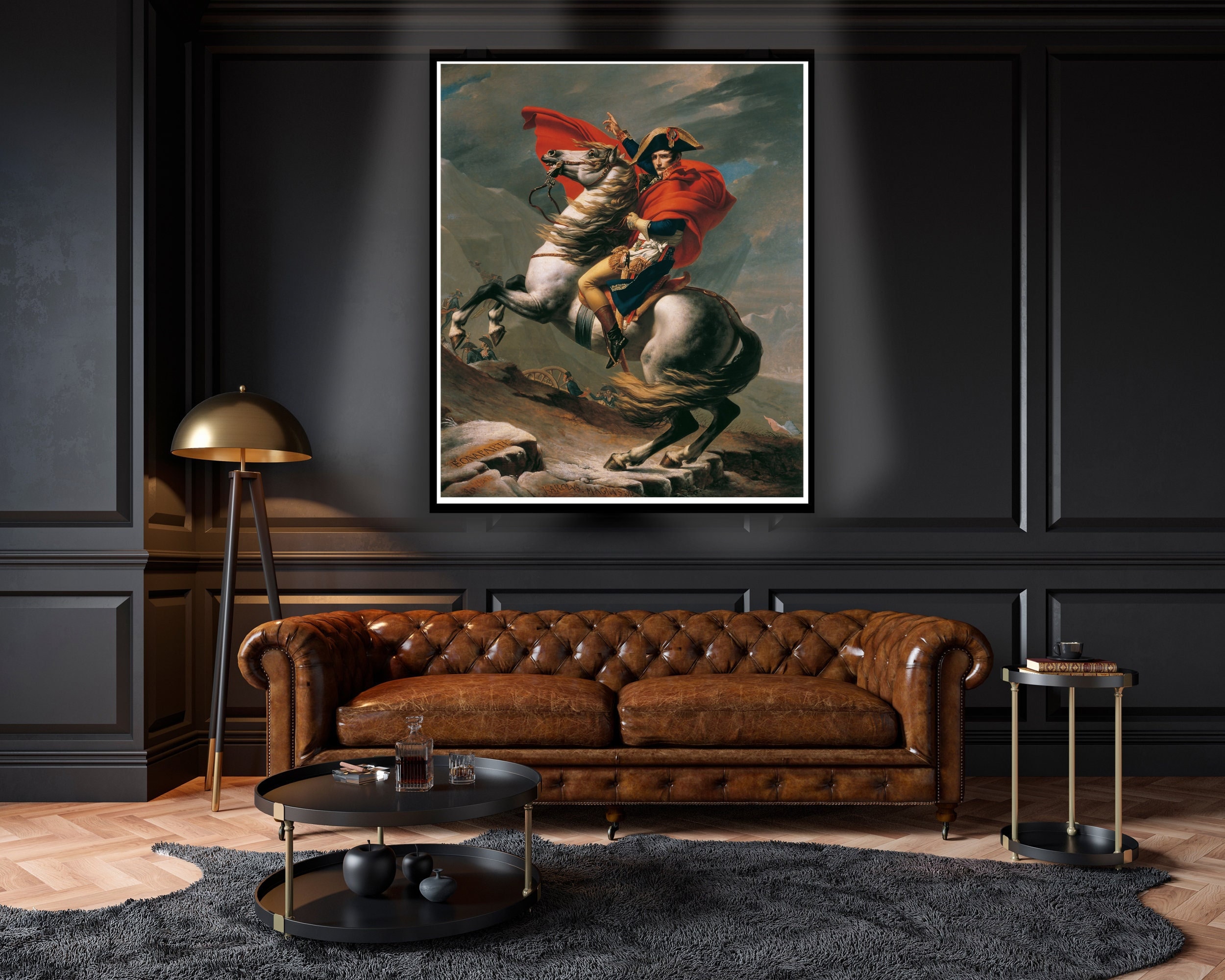 NAPOLEON at the Great St. Bernard by Jacques-louis David Poster