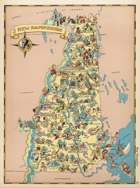 古地図（New Hampshire） New Hampshire – The Old Map Gallery
