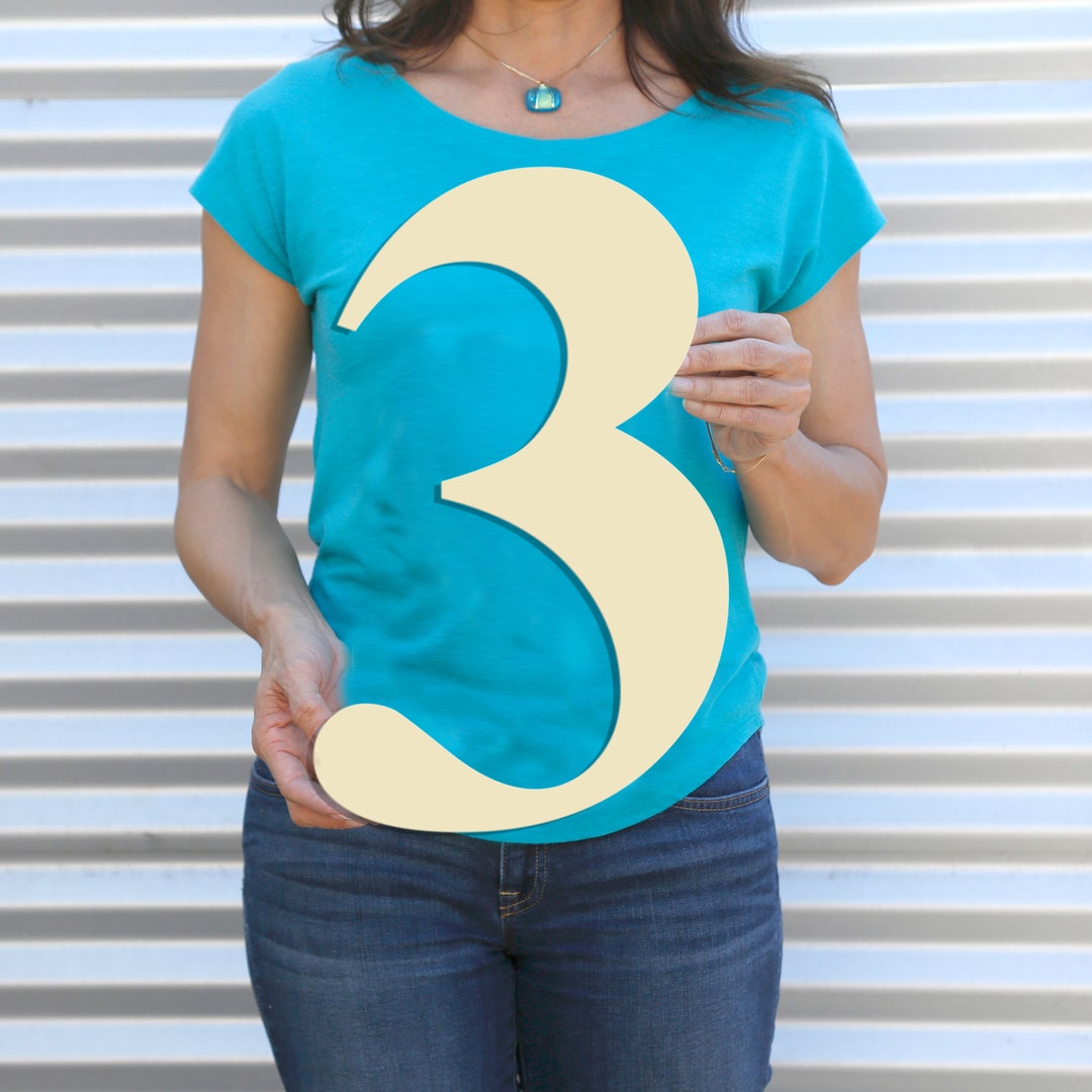 Small to Large Wood Numbers or Letters 12