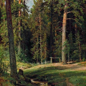 Póster El borde del bosque, 1884, de Ivan Shishkin, pintura famosa, retrato, impresión, pintura vintage, arte de pared, decoración del hogar, arte de pared vintage