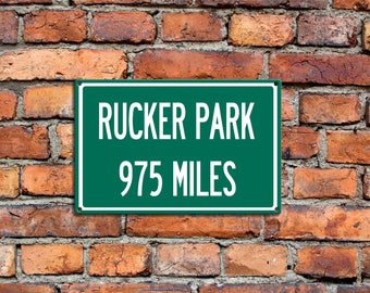 Personalized Aluminum Highway Distance Sign To Rucker Park Basketball Courts Unique Gift Souvenir Hoops Sign Bball Holcobe Rucker Park