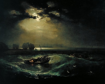 Fischer auf See von Joseph Mallord William Turner Druck Original Künstler Gemälde Reproduktion Ölgemälde Hohe Qualität Gemälde