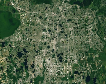 Florida invernale dal satellite NASA Landsat 9 Immagini dallo spazio Decorazioni per la casa Decorazioni murali su tela o stampe su carta Immagini satellitari