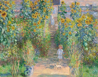 IN009　クロードモネ　ヴェトゥイユの画家の庭　ジクレー版画 il_fullxfull.2887864098_pbbl.jpg