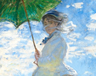 アートパネル「散歩、日傘をさす女性、モネ夫人と息子」絵画 クロード・モネ 額入り Amazon.co.jp: Claude Monetクロード・モネ《散歩、日傘をさす