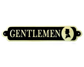 Vintage Restroom Sign Men Gentlemen Entrance Men's Restrooms, Building Window Wall Decor Shop Restaurant Decor Sign Metal Rustic Signs