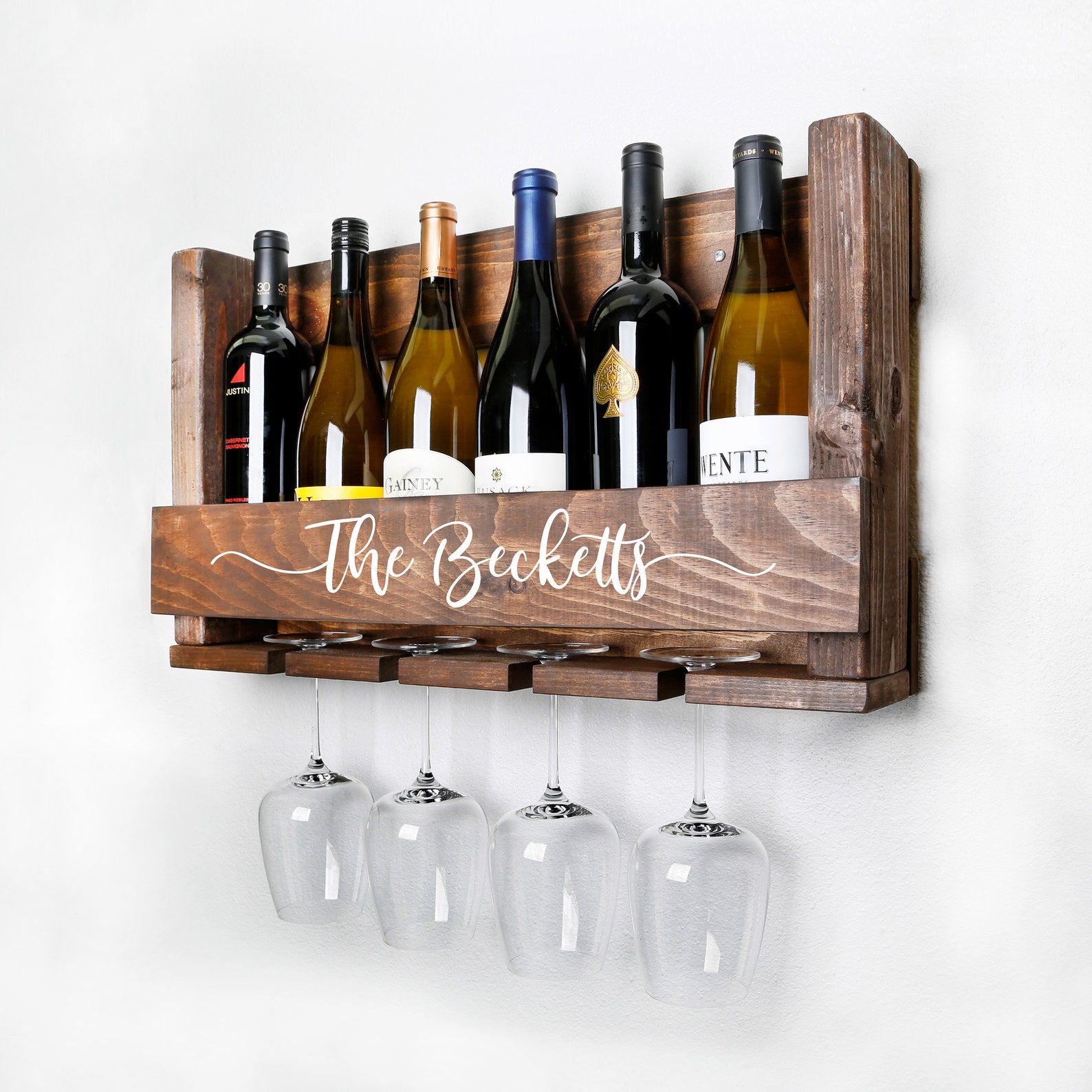 Rustic Wood Wine Rack Wine Rack Corner Wine Rack Floating Etsy