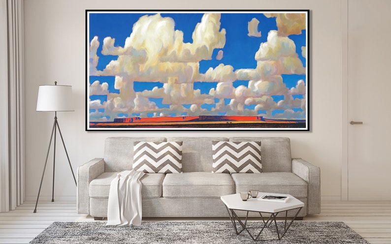 CLOUD WORLD by Maynard Dixon Reproduction Print, Southwest Art Western Art, Cowboy Artistry, Western Wall Art, American Artist Poster Prints image 2