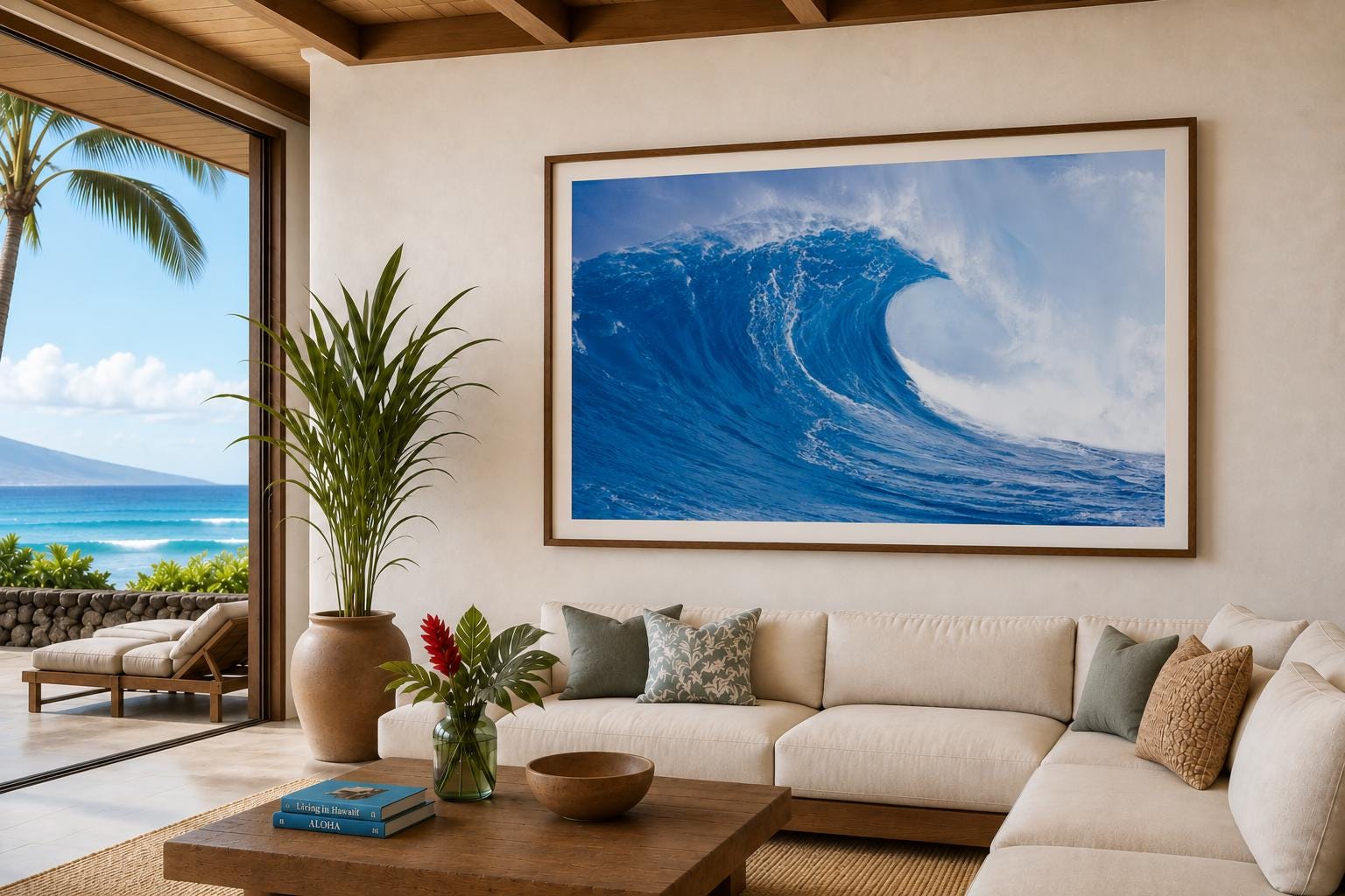 Jaws Wave Vintage Surf Print Surfing Decor, Dan Merkel Photo