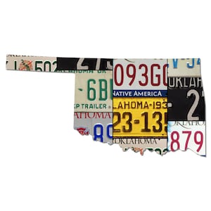 Oklahoma matrícula placa plasma corte mapa signo, nativo América Metal señal pared arte arte plasma corte de plasma signo patriótico signo patriótico