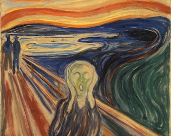 The Scream Poster Print by Edvard Munch 1893, Famous Scream Painting Famous Poster Fine Art Print, Famous Painting for Home Décor Wall Art