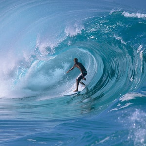 Vintage Surf Print Surfer by Dan Merkel Surfing Decor, Dan Merkel Photo Hawaii, Surfers Beach Decor Surfer Gift  Wall Art Hawaii Photography