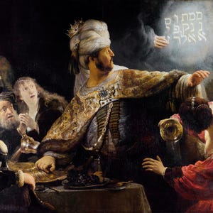 May include: A painting depicting a scene from the Bible, with a man in a turban and a crown, pointing upwards to a glowing cloud with Hebrew text. The text reads "סְפָרָה", "הַמֶּלֶךְ", "וְהַמַּלְכוּת", "וְהַמִּשְׁפָּט", "וְהַצֶּדֶק", "וְהַצְּדָקָה", "וְהַשָּׁלוֹם", "וְהַטּוֹבָה", "וְהַשְּׂכָל", "וְהַכֹּחַ", "וְהַגְּבוּרָה", "וְהַכָּבוֹד", "וְהַהֲדָרָה", "וְהַנִּצָּחוֹן", "וְהַהַצְלָחָה", "וְהַשְּׂכָל", "וְהַכֹּחַ", "וְהַגְּבוּרָה", "וְהַכָּבוֹד", "וְהַהֲדָרָה", "וְהַנִּצָּחוֹן", "וְהַהַצְלָחָה".