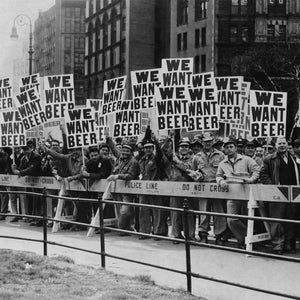 1932 WE WANT BEER Protest Against Prohibition 18th Amendment Retro Black and White Poster Vintage Wall Art Gift Art