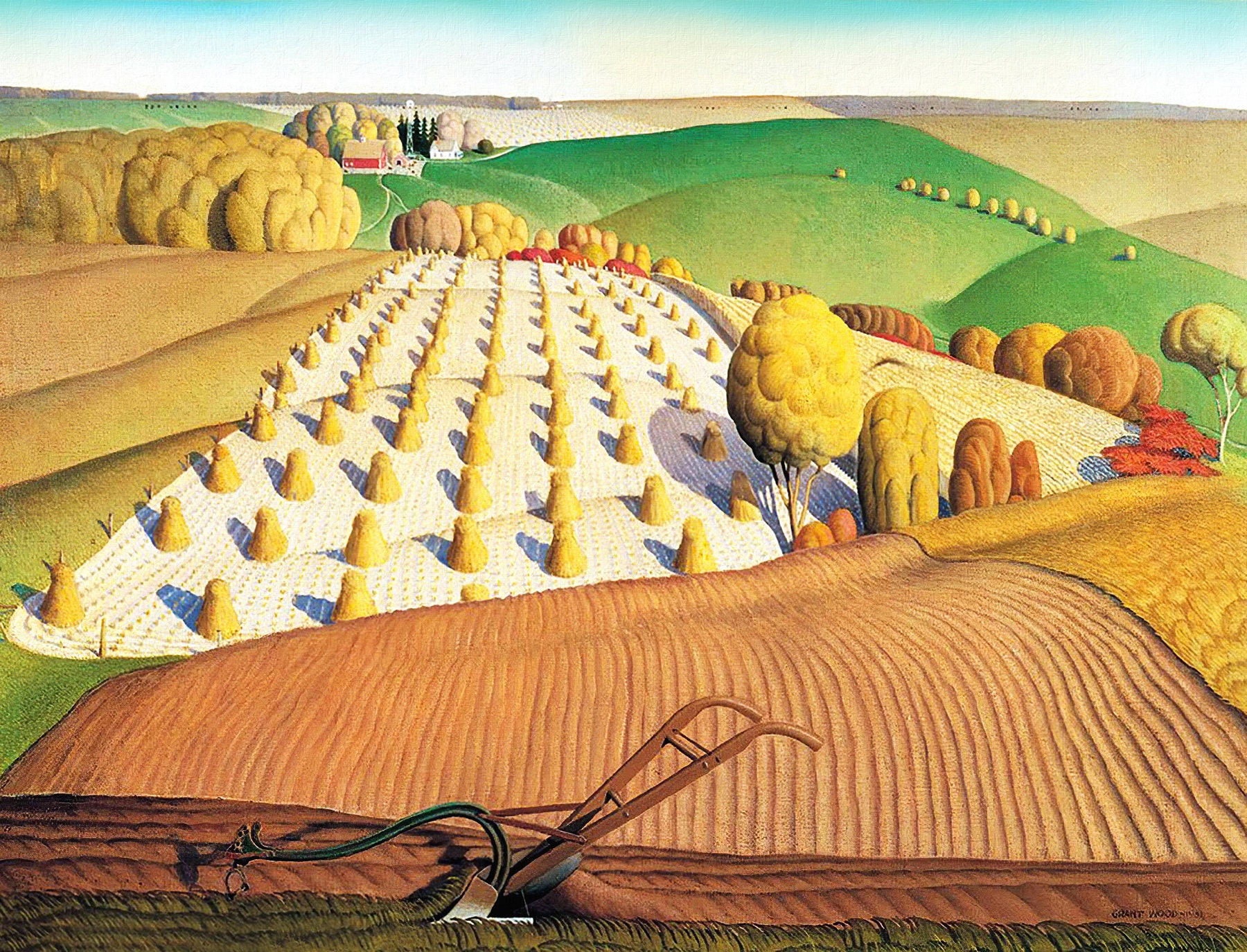 ヴィンテージのプリント絵画 Geinの樹木：月の出 | アートプリント
