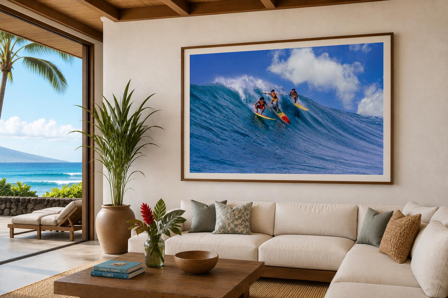 絵画 WTW Surf 33/100 3 Surfers Vintage Surf Print Surfing Decor, Dan Merkel Photo