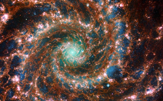 James Webb NASA Space Telescope Phantom Galaxy Messier 74