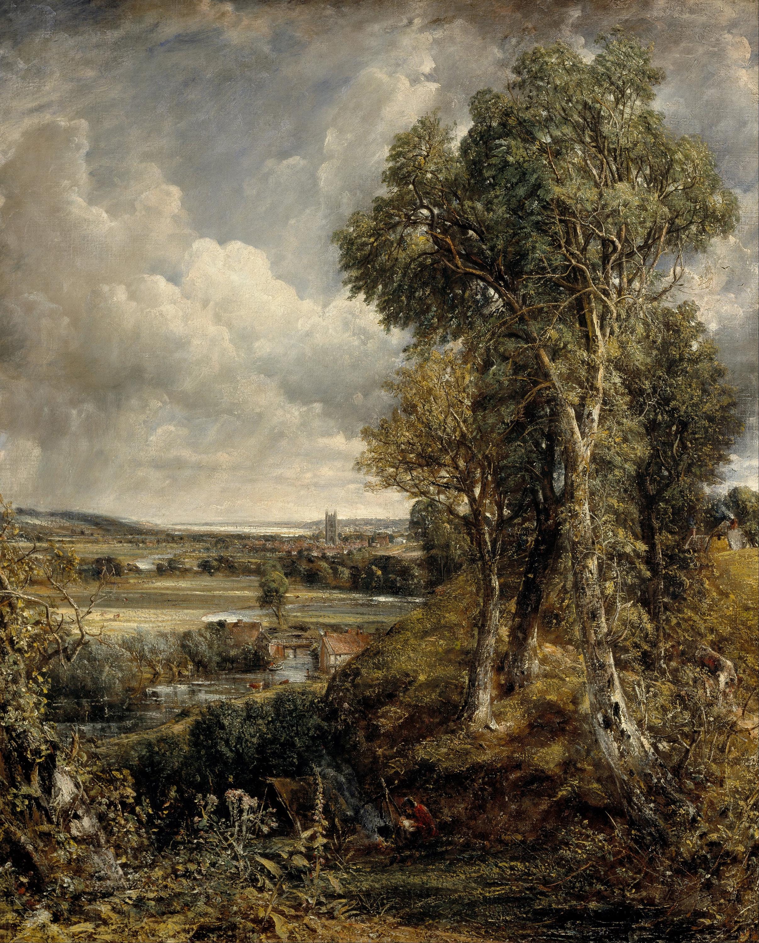 The Vale Of Dedham By John Constable Classic Fine Art Colorful Canvas the-vale-of-dedham-by-john-constable-classic-fine-art-colorful-canvas