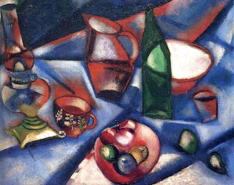 マルク・シャガール「7本の指を持つ自画像」1913年、高品質の