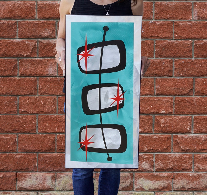 Mid Century Print Abstract Art Framed Mid Century Modern Etsy