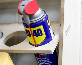 Support De Boîte D'aérosol, Organisateur De Peinture De Pulvérisation, étagère De Rangement Et D'organisation Pour Aérosol, Avec 5 Trous De Canette, Organisateur D'aérosol En Acier, Rangement Et