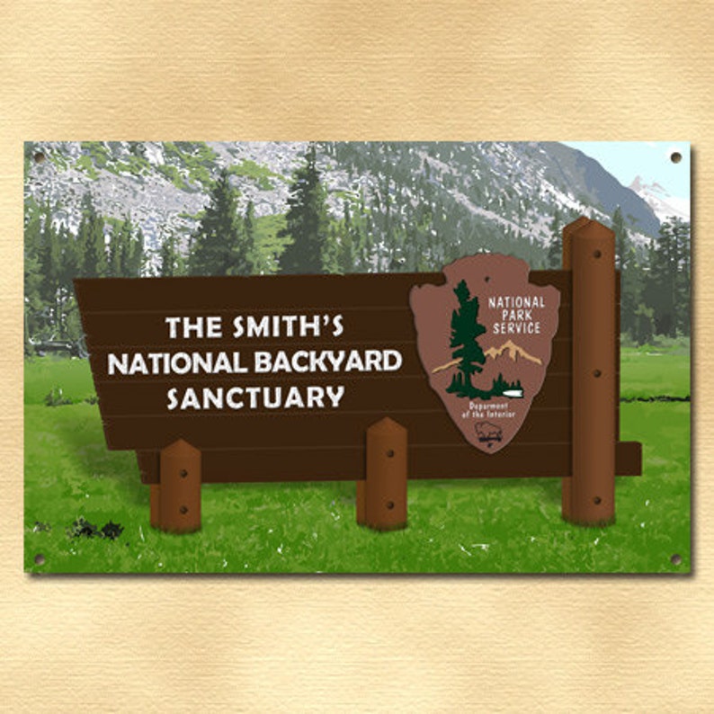 Personalized National Park Metal Sign Yosemite Park USA Park Etsy