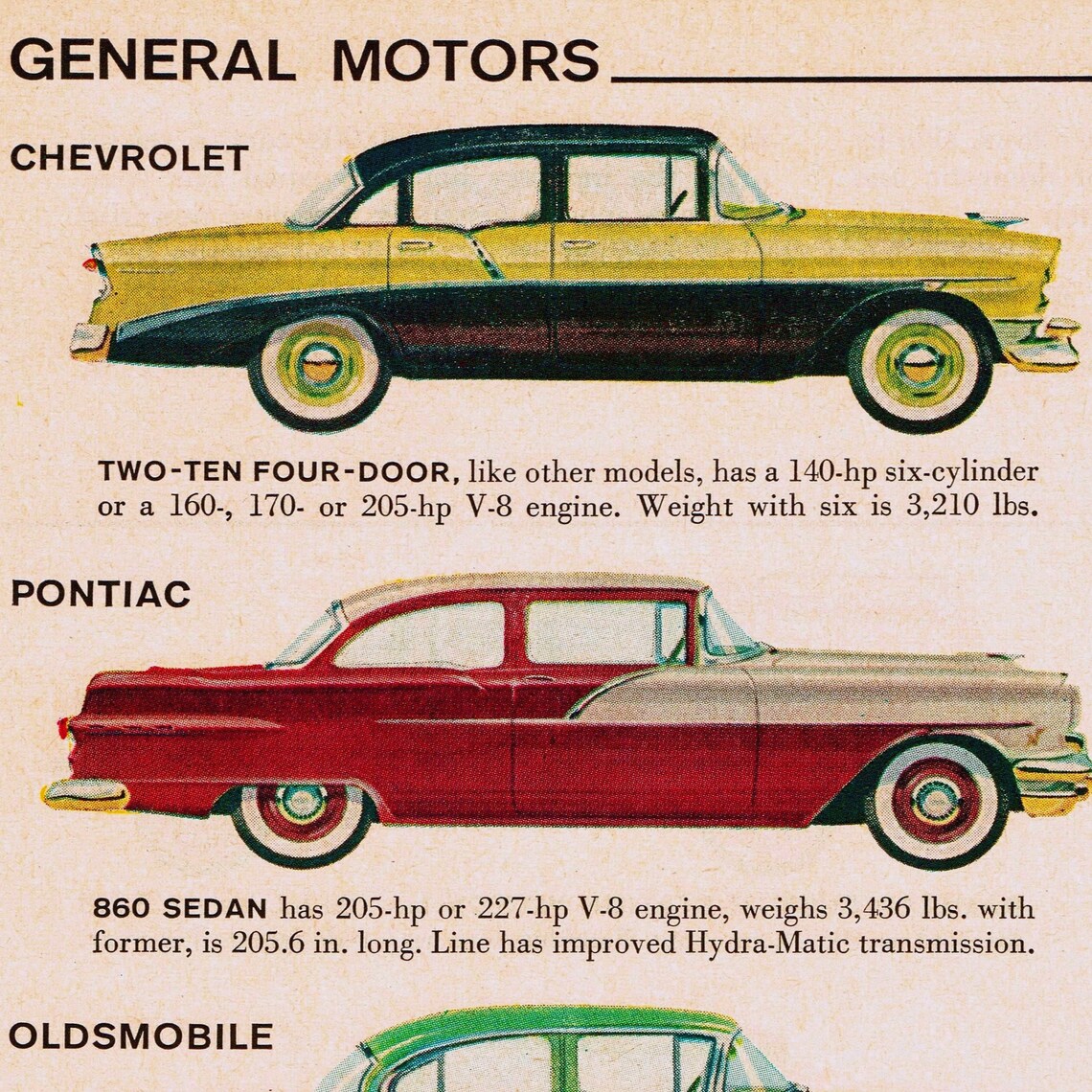 General Motors Vintage Classic American Motors Catalog Poster Etsy